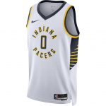 Nike NBA Haliburton Pacers 0 Number Piiratud V&auml;ljaanne SW S&auml;rk Korvpallivest Meeste s&auml;rgid Valge DN2079-103 XL