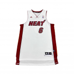 Adidas X NBA koost&ouml;&ouml; LeBron James Heat Number 6 koduvorm V-kaelusega varrukateta korvpallivorm Unisex vorm Valge 7912A-331-K91382 XL