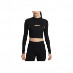 Nike Zenvy Dri-Fit Kiiresti kuivav Pikkade varrukatega Moodne Pullover Naiste Topid Must HJ1862-010 L
