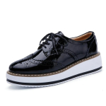 Moodsad naiste platvormkingad Nahast paelad Klassikalised Bullock kingad Naiste 2025 Kevad S&uuml;gis Oxford kingad Suurused 43 Zapatos Mujer 38 black
