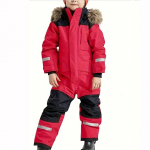 Lastele kost&uuml;&uuml;mid Jumpsuit Suusakost&uuml;&uuml;m Poistele T&uuml;drukutele Talvine soe &otilde;ues fliis kombinesoon Tuulekindel lastele Suusatamine Lumelaua &uuml;likond 90cm punane