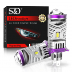 2 tk kahekordse objektiiviga H4 LED-esitulepirnid Projektor LED HB2 9003 Autolamp Autole Mootorrattale Esitule High/Low Beam Light LHD 100W 40000LM Plug& Play H4/9003/HB2 Hi/Lo