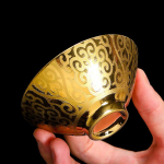 Mitmev&auml;rviline kullatisega teetass keraamiline teetass Hiina stiilis retro k&auml;sitsi valmistatud kuldne teetass vintage teekomplekt kodu teekauss meistertass 75ml