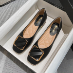 Suurused 35-43 Naiste Madala Kontsaga Kingad Ruudukujulise Ninaga Suure Pandlaga Lamedad Kingad Kontoridaami Libisevad Nahast Mokassiinid Kevadised Pumbad Kingad 43 must