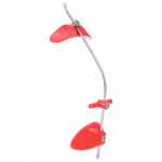 Hambaravi ortodontiline ettepoole t&otilde;mbav peakate n&auml;omask &uuml;he hoovaga reguleeritav alahambumuse korrigeerimiseks punane