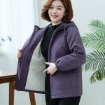 Naiste mitmek&uuml;lgne kapuutsiga puuvillase polsterdusega jakk kevad-s&uuml;gis 2025 - Uus mood, l&uuml;hike, pluss suurus trend. 3XL punane