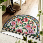 Sissek&auml;igu jalamatt Poolringikujuline vaip V&auml;limatt Moodsa kunstistiili vaibad Aia Kodu Dekoratiivsed p&otilde;randamatid Alfombra De Entrada 50X80cm