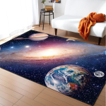 Galaxy elutoa ala vaip Kosmilised planeedid &Otilde;hulaev Vaip Poiste v&auml;lisruumi magamistoa vaip Laste m&auml;ngumatt Pehme m&auml;luvahust p&otilde;randamatt 50x80cm
