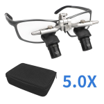 4X/5X6X Hambaarsti 48&deg; Ergo Luubid T&ouml;&ouml;vahemaa 350-450mm Kirurgilised Peale Kinnitatavad Luubid, 5W LED Pealamp Reguleeritavad Optilised Luubid 5.0X NO LED must
