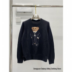 Naiste jacquard-villasegu kampsun tikitud koomiksikaru disainiga XL