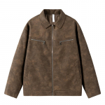 Coat Couple American Retro Short Jacket Meeste s&uuml;gistrendi br&auml;ndi Premium nahktagi M