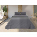 Bouti r&eacute;versible - DONATELLA - Gris - Lit 90 cm - Microfibre polyester - Toucher doux - Rembourrage l&eacute;ger 100 g/m&sup2; hall
