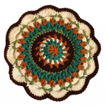 Heegeldatud v&auml;rviline mandala alusmatt DIY materjalipakett heegeln&otilde;elaga Mandala mustriga alusmattide komplekt t&auml;iskasvanutele ja algajatele