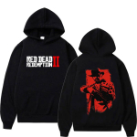 Red Dead Redemption 2 Arthur Morgan Kapuutsiga S&auml;rk Meestele Naistele Retro Gootiline Pullover Dressipluus Vabaaja Mood &Uuml;lesuuruses Kapuutsiga T&auml;navamood S black