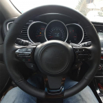 DIY kohandatud originaal auto rooliratta kate Kia Sorento 2015 nahast punutise kate rooliratta autole Smooth black