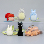 6 tk Hayao Miyazaki Anime Totoro v&otilde;tmehoidja Armas auto v&otilde;tmehoidja aksessuaar Seljakoti ripats Ponyo v&otilde;tmehoidja kaunistus Laste m&auml;nguasi kingitus