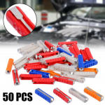 50Pcs Fuses Accessory Amperage Protect circuits Replacement Set Auto Car Ceramic Continental Torpedo Style New