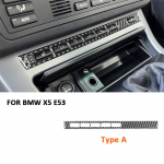 BMW X5 E53 2000-2006 jaoks S&uuml;sinikkiust Autotarvikud Istmesoojenduse Ventilatsiooni Juhtnupud Paneeli Kaunistus Kleebis Type A