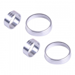 beler 4pcs A/C Knob Control Panel Heater Dials Switch Button Ring Cover Fit For Kia Sportage QL 2017 2018 fullsilver