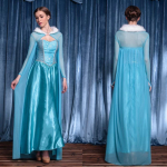 Halloweeni Printsessikleit T&auml;iskasvanute Kost&uuml;&uuml;m Frozen Elsa Elsa Printsess Elsa Kleit Cosplay Meik Tants XXL gray