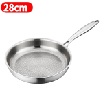 26/28/30cm Titaanist Praepann Mittekleepuv Praepann K&ouml;&ouml;gitarbed Katmata Vasaramuster Praepannid Kaane/ILMA Kaane gray