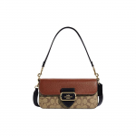 K&auml;ekott Coach Morgan 27 Klassikaline Monogramm Klapiga Suletav T&otilde;mblukuga Crossbody Kott Suured Naiste kotid Khaki Pruun CE560-IME7V Basic Set (Bag+Dust Bag)
