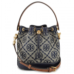 Tory Burch T Monogram &Uuml;le&uuml;ldine Tr&uuml;kis Reguleeritav &Otilde;larihm T&otilde;mblukuga Disain Ava Jacquard Nahast Koti Kujuline Kott Naiste kotid Tumesinine 79487-405 Basic Set (Bag+Dust Bag)
