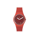 SWATCH Unisex 34mm Punane k&auml;ekell SO28R400 SO28R400 Red