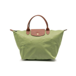 Longchamp Le Pliage 30 L&uuml;hike k&auml;epide Kl&otilde;ps-lukuga T&otilde;mblukk Nailon Pelmeenikujuline T&otilde;mblukuga kott Keskmine Naiste kott Roheline 1623089P77 Green