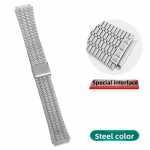18mm metallk&auml;epael Casio v&auml;ikese ruudukujulise A158W A159W F91 jaoks, modifitseeritud, t&auml;is roostevabast terasest, meeste veekindel kella rihm 18mm