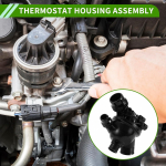 Termostaadi korpus BMW E60 E61 E81 E87 E88 E90 E91 E92 jaoks, Mootori jahutusvedeliku termostaat BMW 116i 118i 120i 316i 318i 320i 2006-2013 jaoks Asendamine