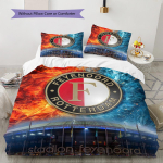 Feyenoord Muster Voodipesu Tekikott Komplekt Tekikott Padjap&uuml;&uuml;r Kodu Kaunistus S&uuml;nnip&auml;evakingitus (1 * tekikott + 2 * padjap&uuml;&uuml;ri, ilma s&uuml;damikuta) 135x200cm