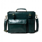 MaheTri Toscana Itaalia Nahast Portfell, Roheline Meestele ja Naistele 15-Inch roheline