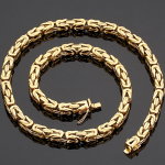 Hiphop meeste kaelakeed 60/66 cm pika punutud ketiga kaelakee mehele, mis ei kao kunagi kullav&auml;rvi roostevabast terasest ehted aksessuaarid kingitused 60CM