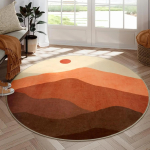Pehme &uuml;mmargune vaip magamistuppa Imiteeritud ka&scaron;miirvaip Boho Pestav ringikujuline ala vaip elutoa kaunistuseks 60*60cm gray