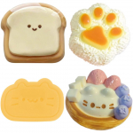 SSKHE 4 tk Taba Squishy komplekt, Maasikas + Hamster + Kassi k&auml;pp + Hamster + Oreo, Fufu Squishy pigistatav m&auml;nguasi Pigistamiskomplekt stressi leevendamiseks sensoorseks m&auml;nguks Fid