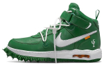 Nike X Off White Air Force 1 Mid Sp Nahk 'Pine Green' DR0500-300 37.5
