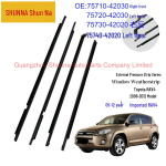 Toyota RAV4 2005-2012 Ukseklaasi V&auml;line Tihend 75710-42030, 75730-42020 75740-42020 Left Rear Door Weatherstrip