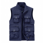 Meeste kahepoolsed vestid Meeste v&auml;lisriided Suured taskud Cargo vestid Ronimine Varrukateta jakid Mehelik Hingav Alus Casual vest M sinine