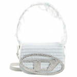 Diesel 1Dr H&otilde;bedane Kivist Logo Puuvillane &Otilde;la Crossbody K&auml;ekott Naiste K&auml;ekotid Hele-Sinine X08396P8771HB179 Basic Set (Bag+Dust Bag)