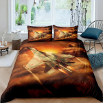 Lennukiv&otilde;itleja tekikott King/Queen suurus, lendava h&auml;vituslennuki voodipesukomplekt lastele, teismelistele, poistele, moodsaim ja lahedaim lennukipadi 135x200cm