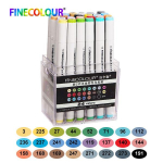 Finecolour EF101 160 v&auml;rvi alkoholip&otilde;hise tindiga kalligraafiamarker, kahepoolne pintsel, kunstimarkerid joonistamiseks