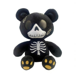 Gootiline Skeletons Karu Pl&uuml;&uuml;sist M&auml;nguasi Armas Halloweeni Kaunistus Unikaalne Pehme T&auml;idisloom Kollektsioneeritav Kingitus Lastele must