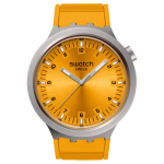 SWATCH kvartsliikumisega 30 meetrit veekindel unisex &Scaron;veitsi kell 47mm Oranž sihver Roostevabast terasest korpus Kummirihm SB07S103 oranž