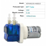 12V 24V 100ml/min 65ml/min Carmel Kamoer KPHM100 Mitu mootorit Valikuline V&auml;ike Peristaltiline Pump Madal M&uuml;ra KPHM100-HAB10-24V