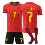 2026 FIFA Maailmameistriv&otilde;istluste Belgia kodus&auml;rgi ja sokkide komplekt #7 De Bruyne 16 punane