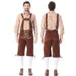 Meeste Saksamaa Baieri Oktoberfesti traksidega kombinesoon Traditsiooniline kost&uuml;&uuml;m L must
