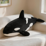 Suur Orca vaal pehme kohev t&auml;idisloom Ookeani loomakujuline nukk kallistatav Orca pehmem&auml;nguasi padi diivanvoodi kodu kaunistus kingitused 50cm white