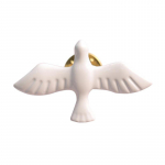 Retro lihtne valge tuvi pross Peen v&auml;ike looma kaelarihm small