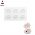 Silikoonvorm 3D k&uuml;&uuml;liku &scaron;okolaadist tr&uuml;hvlivaht vormi magustoit k&uuml;psetussaia kaunistamise tarvikud